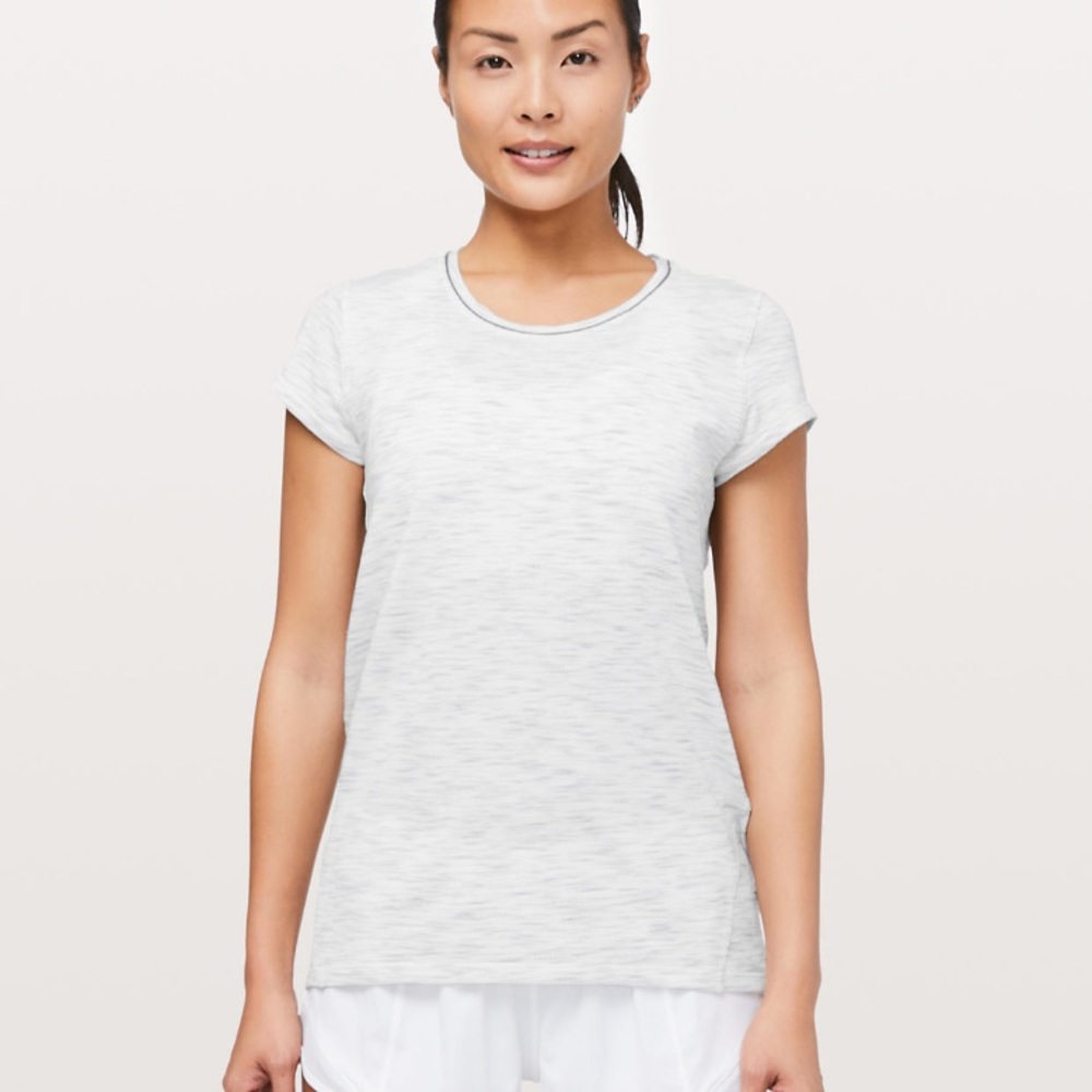Lululemon Grey Tech Athletic Sport Yoga T Shirt